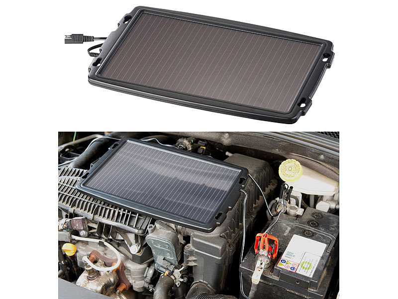 12V 10W Solar Autobatterie Ladegerät Tragbares Akku-Ladegerät Solarpanel Backup für Auto-Boot RV Traktor Motorrad Auto und Batterien 