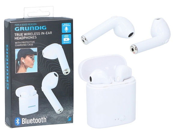Grundig Bluetooth Ohrhörer (weiss, 5.4cm × 6.5cm × 2.7cm)