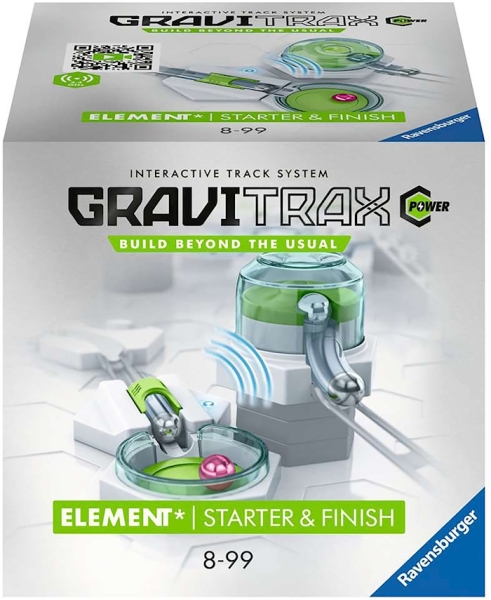 Gravitrax Power Element Starter & Finish, Erweiterung zu Kugelbahnsystem, ab 8 Jahren