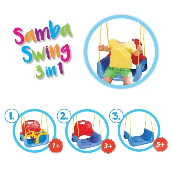 Schaukel Samba Swing blau/rot 3in1