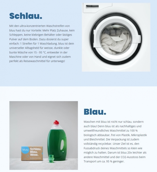 Bluu 60 Universal Waschstreifen mit Alpenfrische Duft