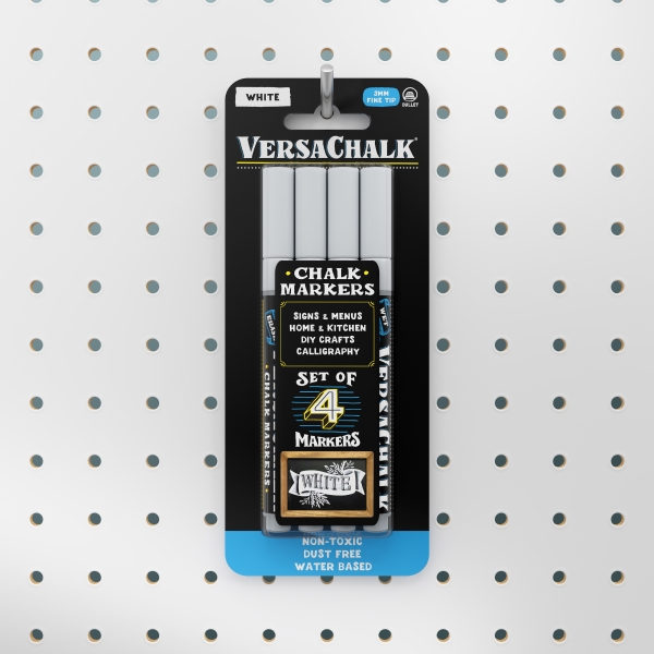 VersaChalk - Weisse Flüssigkreide Marker 4er Set 3mm Spitze