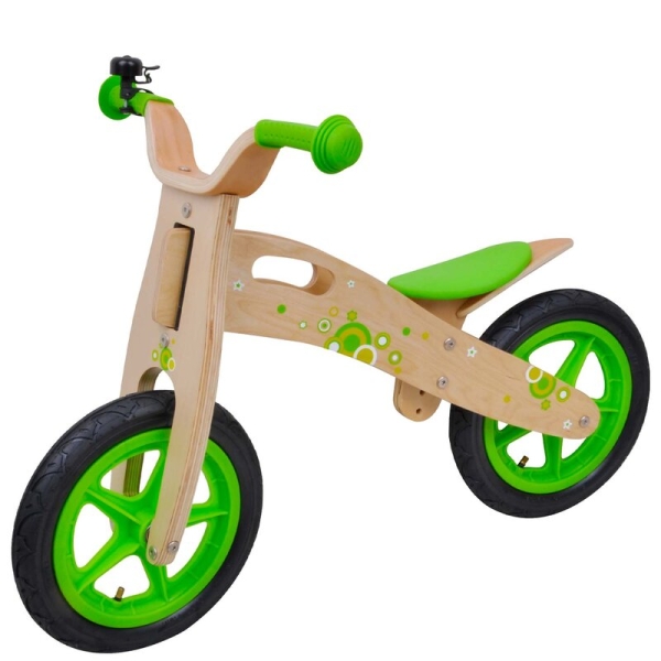Laufrad Woody Bubble Bike grün braun