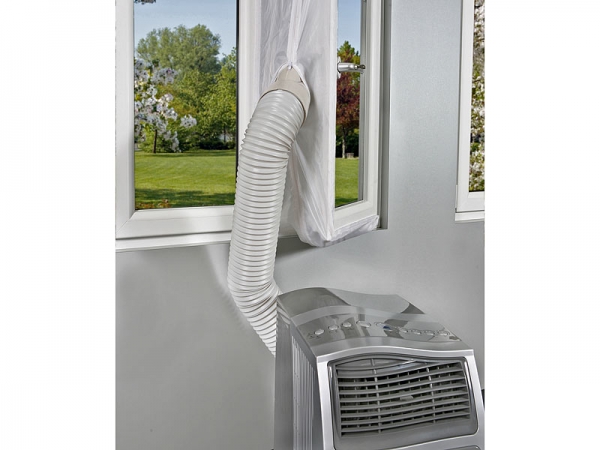 Abluft Fensterabdichtung für mobile Klimageräte, Hot Air Stop