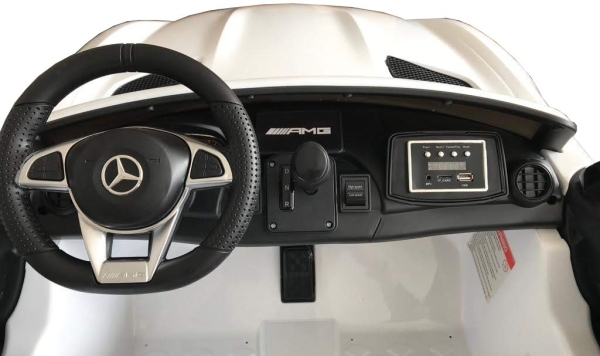 Kinderfahrzeug Schwarz - Elektro Auto Mercedes GT R Doppelsitzer - Lizenziert - 12V10AH, 2 Motoren- 2,4Ghz Fernsteuerung