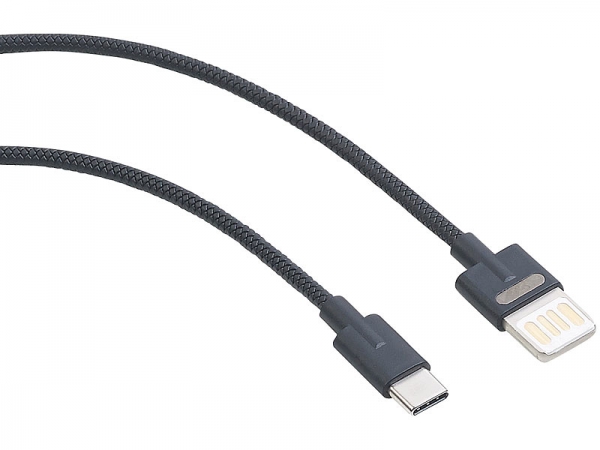 Lade- & Datenkabel USB auf USB Typ C, zweiseitige Stecker, 100 cm, 2 A