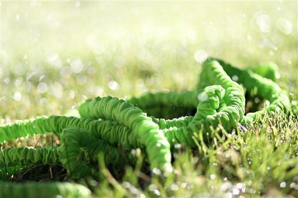 15m Flexibler Gartenschlauch grün + Düse