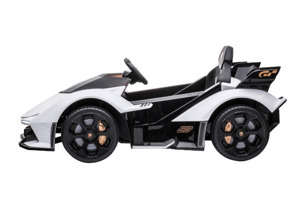 Kinderfahrzeug - Elektro Auto "Lamborghini V12 Vision Gran Turismo" - Lizenziert - 12V7AH, 2 Motoren- 2,4Ghz Fernsteuerung, MP3, Ledersitz+EVA
