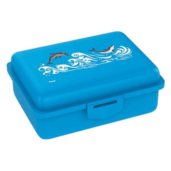 Fizzii Lunchbox mit Trennfach cyan, Delfin