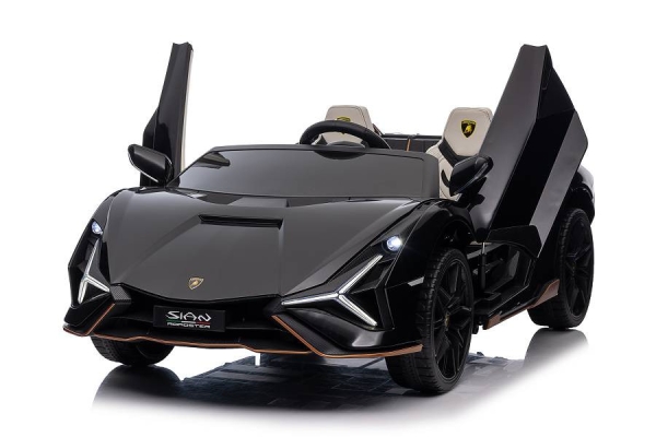 Kinderfahrzeug schwarz - Elektro Auto "Lamborghini SIAN 2 Sitzer" - Lizenziert - 24V Akku, 4 Motoren- 2,4Ghz