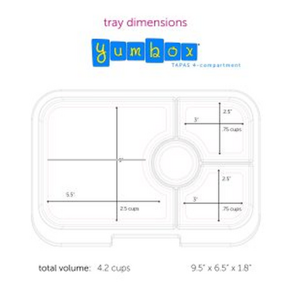 Yumbox Inlay Tapas 5C non-illustrated Lunch Znüni Box