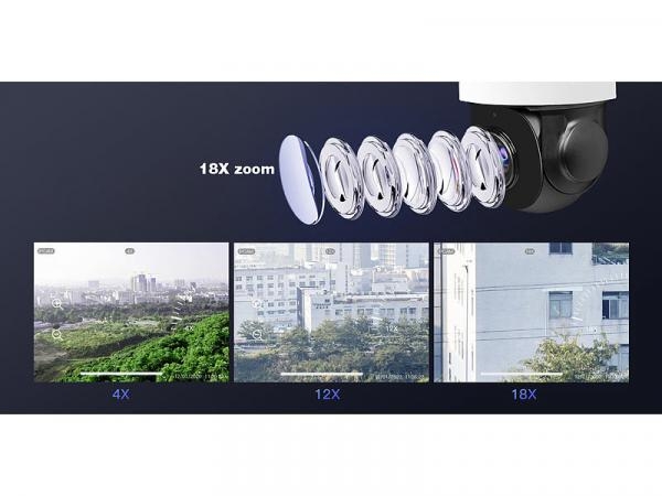 7links PTZ-IP-Überwachungskamera mit 2K, 18x-Zoom, WLAN, App, 360°, IP66